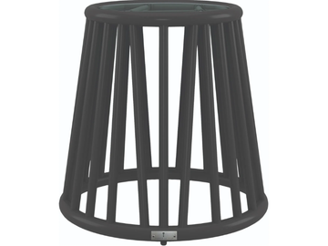 KYOTO ALU - Round glass and aluminium garden side table by JANUS et Cie - view 2